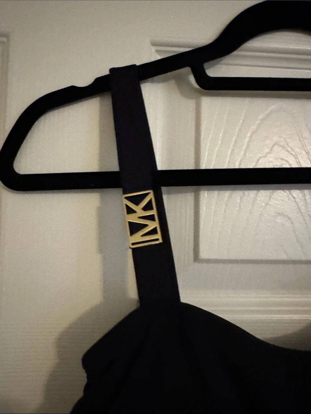 Michael Kors Black One-Piece Swimsuit with Gold Accent